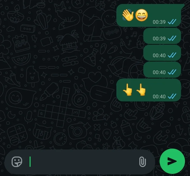 Mensagem em branco enviada no WhatsApp com espaço invisível